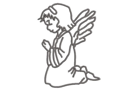 Angel Praying Silhouette Embroidery Review