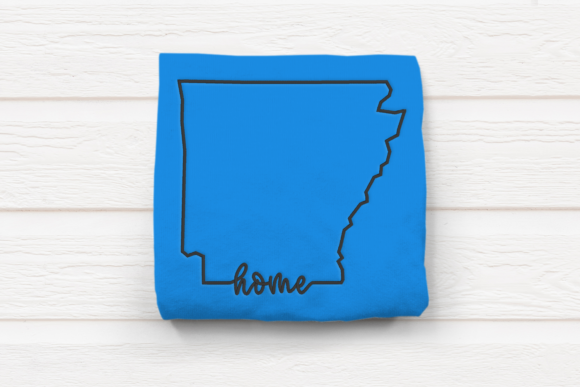 Arkansas Home State Outline Embroidery Review