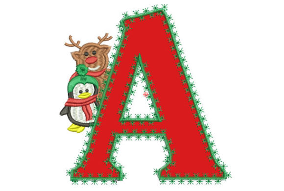 Christmas Font Letter A Embroidery Review