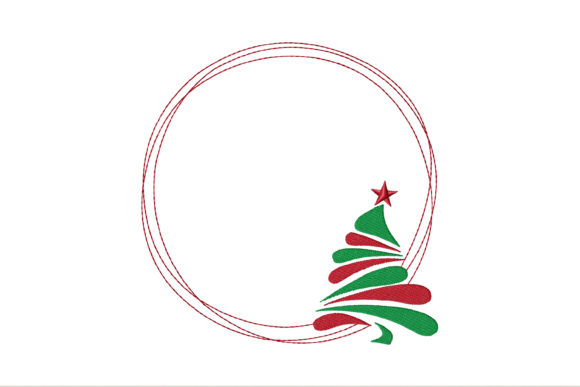 Circle Frame with Christmas Tree Review