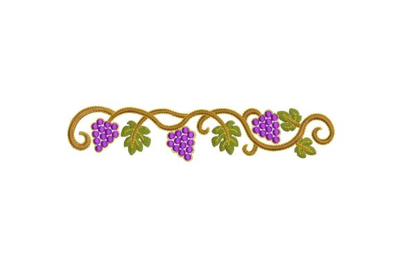 Grapes Border Motif Review for Apparel Design