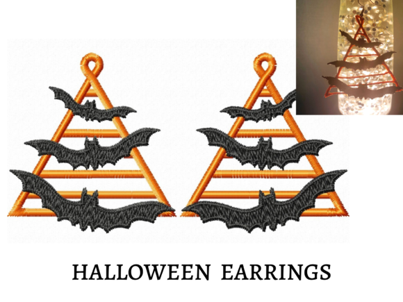 Halloween Earrings Embroidery Review