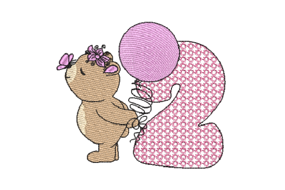 Number 2 Cute Teddy Embroidery Design Review