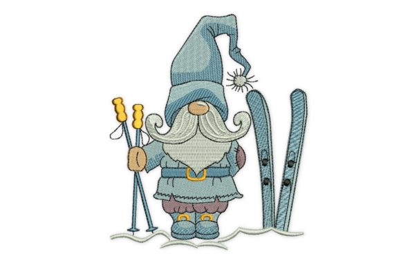 Ski Winter Gnome Embroidery Design Review