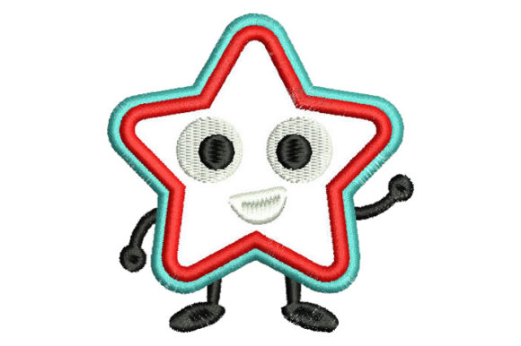 Star Character Embroidery for Handmade Gifts